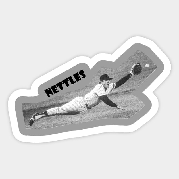 Graig Nettles Tribute Design Sticker by Bleeding Yankee Blue